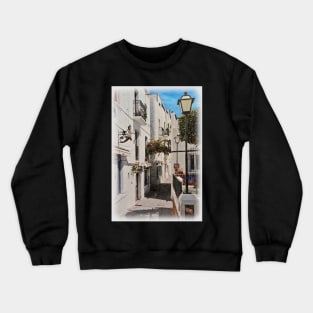 A Street in Mojácar Pueblo Crewneck Sweatshirt